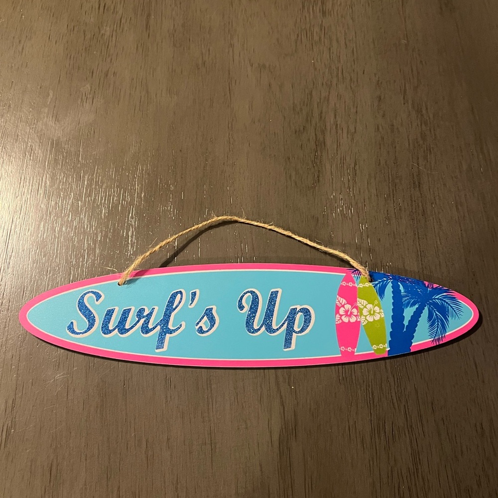 Surfs Up Hanging Banner